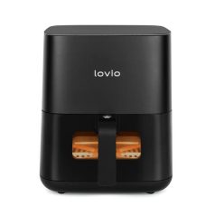   Lovio PureFry, Air fryer, 1450W, 5 liter, 8 program, 80-200°C, Fekete, Forrólevegős sütő